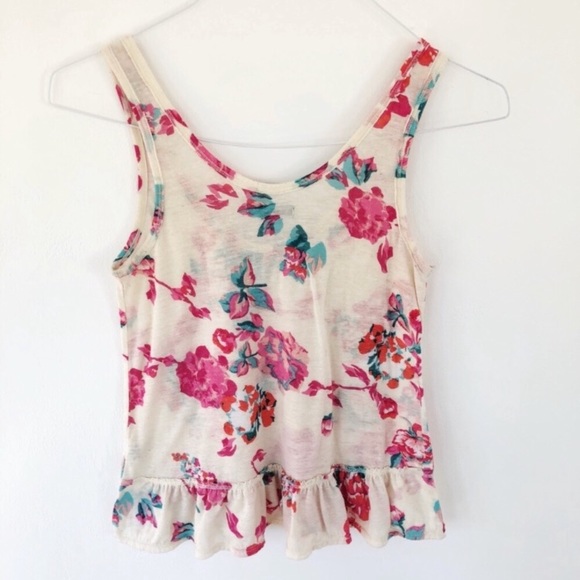 AEO Floral Ruffle Tank - Picture 2 of 5